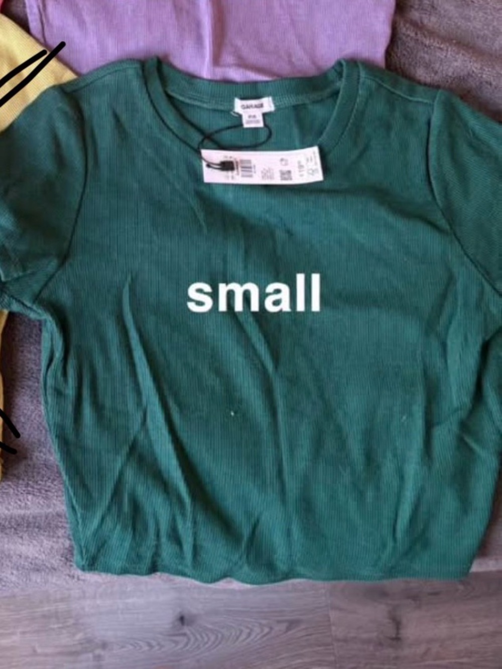 NWT garage ribbed baby tee size small